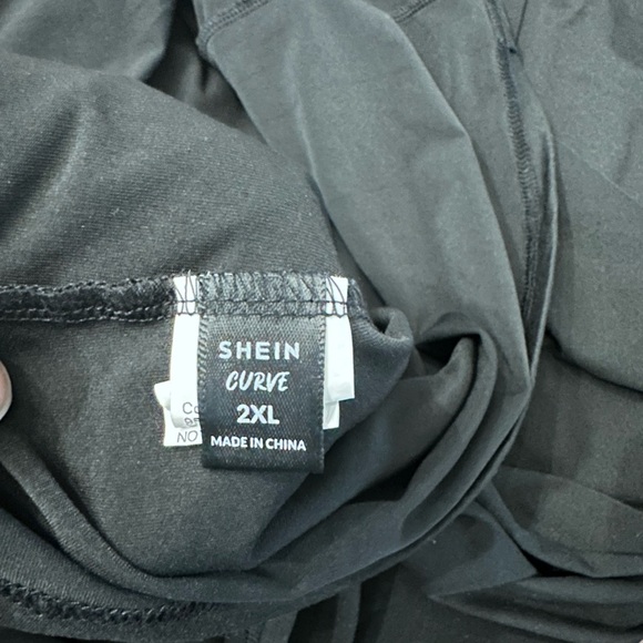 NWOT Black Botton Long Sleeve A Line Dress - Picture 4 of 5